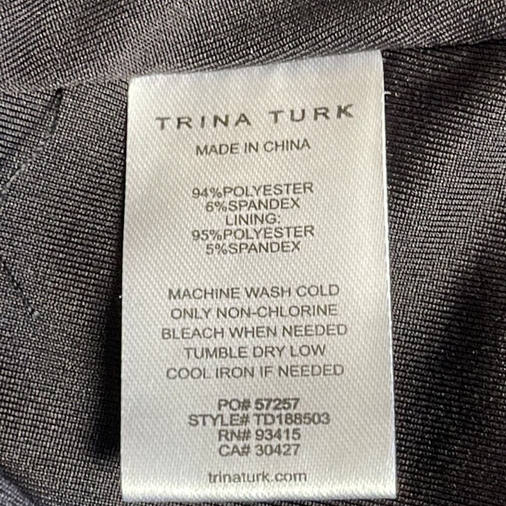 Trina Turk Tia Rosita Point Bonita Paisley Mock Neck Long Sleeve Dress Size 2 - Picture 13 of 13